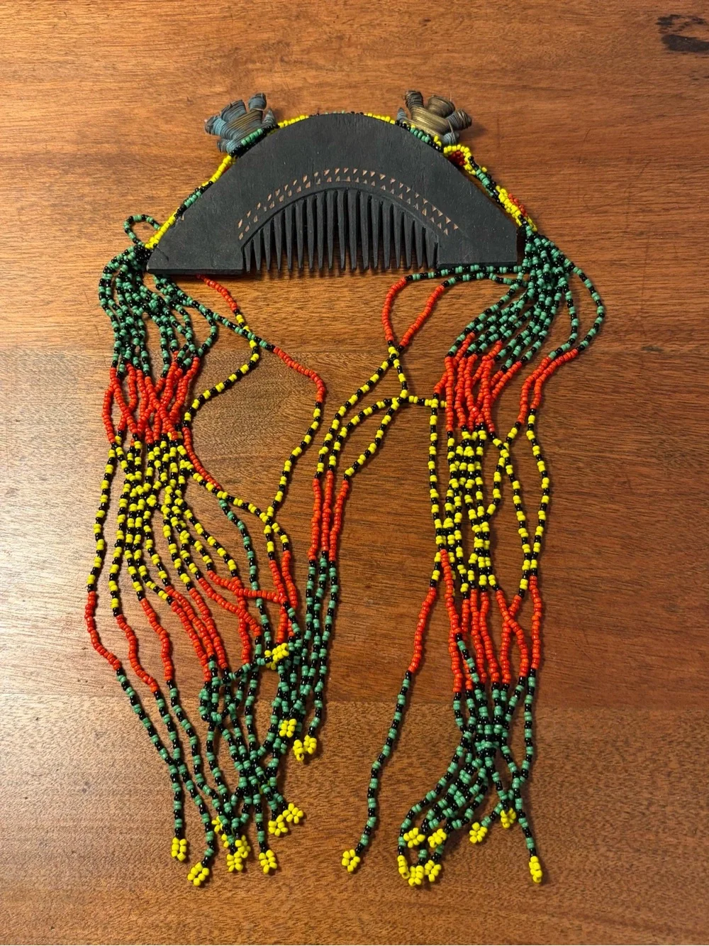 Authentic Handmade Philippine Classic Mindanao T’boli Tribe Beaded Comb Head